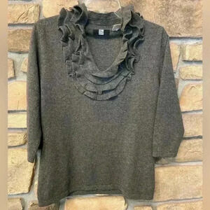 Cashmere Gray Sweater, size large, excellent condition